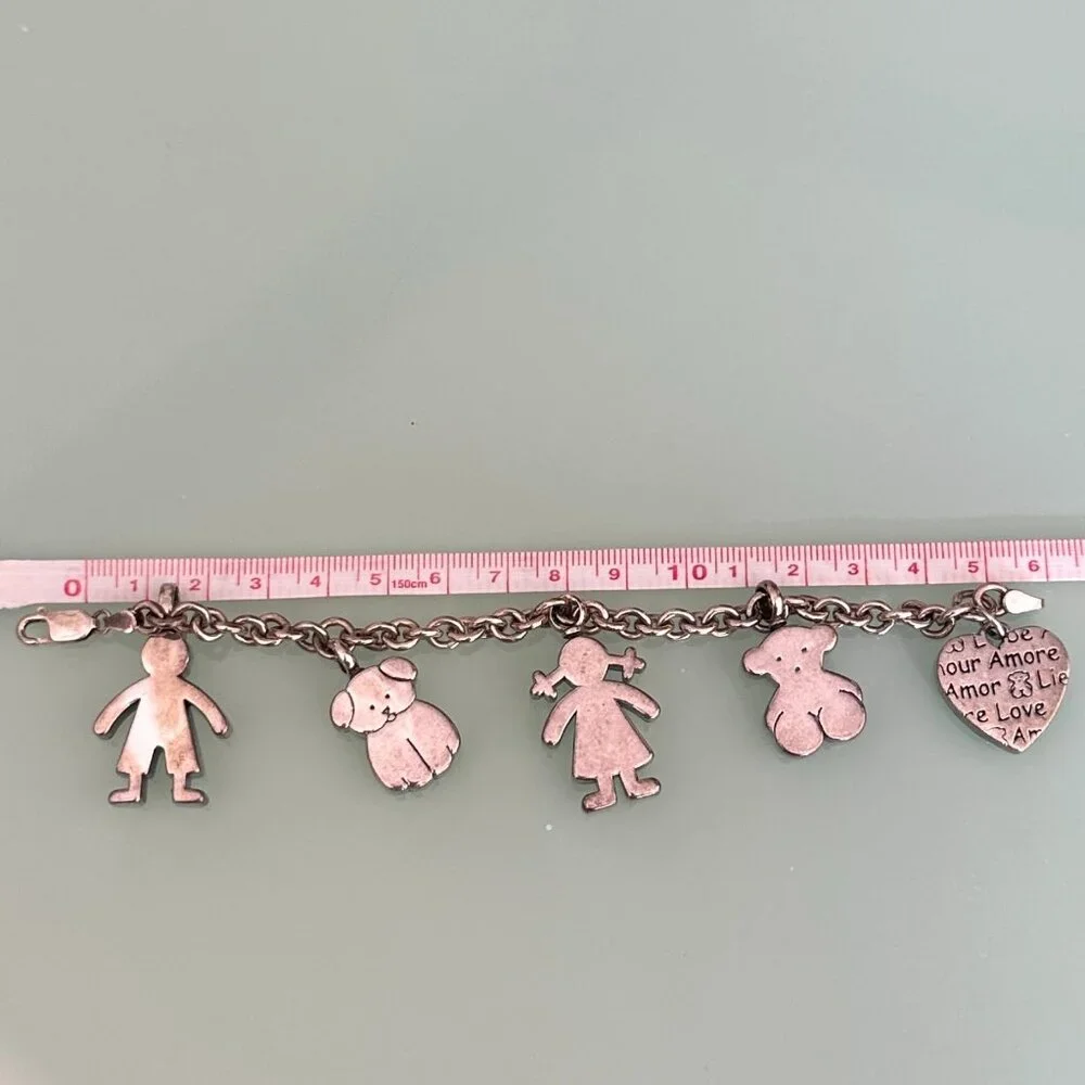 Vintage TOUS Sterling Silver Family Charm Bracelet 925 – Discontinued Rare Model - Picture 5 of 5